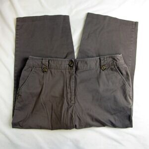 Counterparts Crop Pants Brown Taupe Cotton Blend Casual Women's Size 16